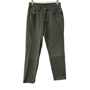 VTG Riveted Lee Jeans‎ Denim Women Sz 11 Med Green Mom Y2K Retro Casual Normcore
